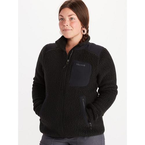 Marmot Wiley Jackets - Womens Fleece Black CA1740392 Canada